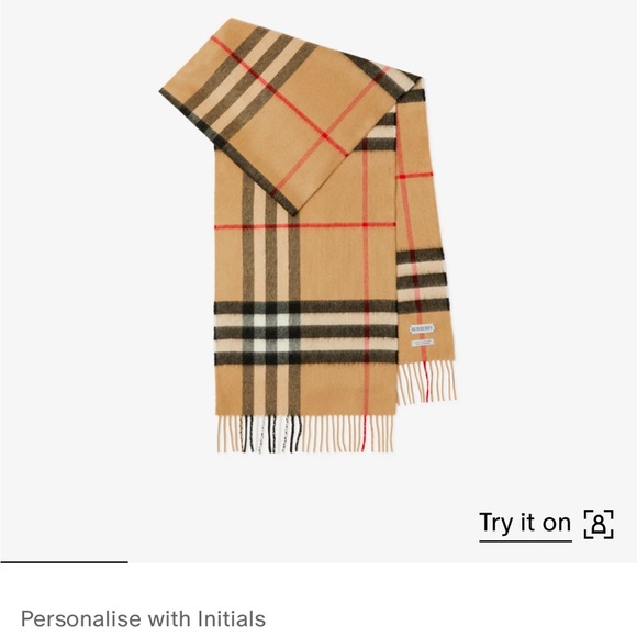 NWT Burberry Check Cashmere Scarf - Picture 5 of 6